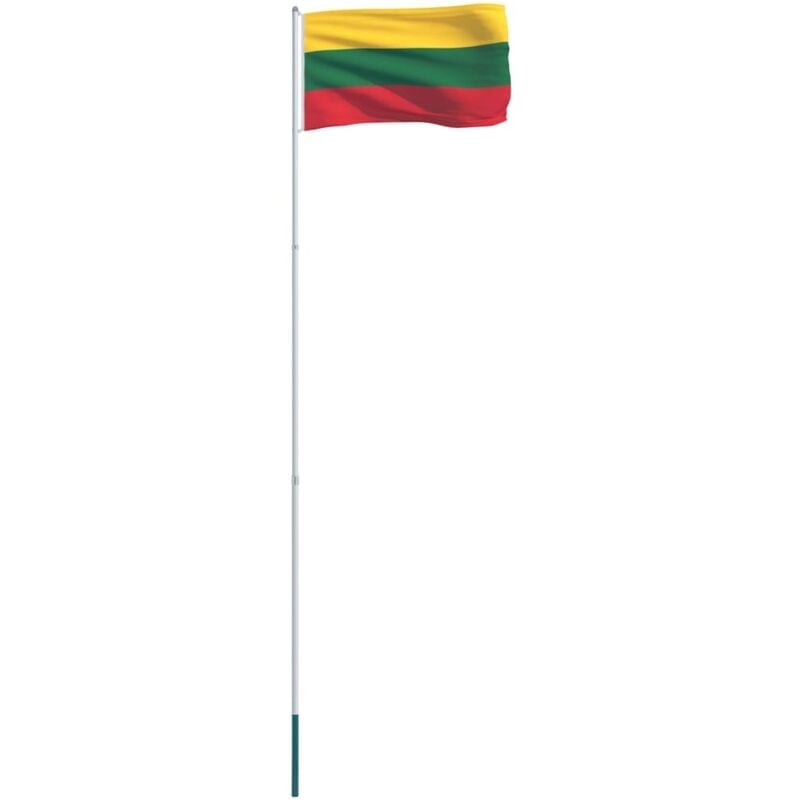 

vidaXL Bandera de Lituania y mástil de aluminio 4 m