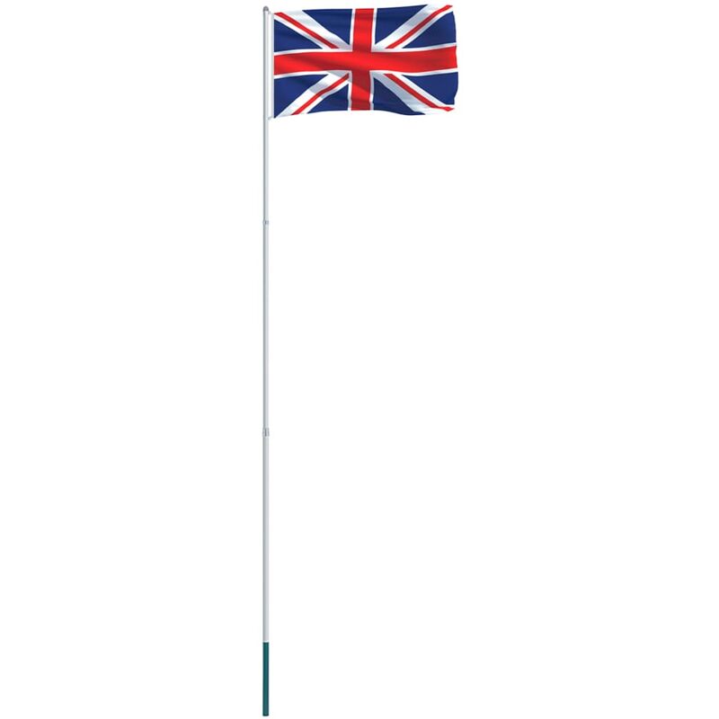 

vidaXL Bandera de Reino Unido y mástil de aluminio 4 m