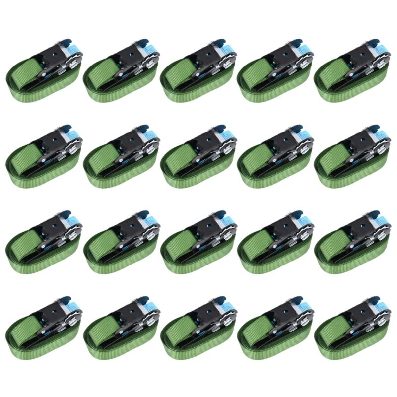 Vidaxl - Ratchet Tie Down Straps 20 pcs 800 daN 6 m Green