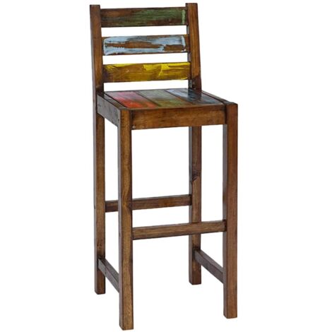 vidaXL Bar Stools 2 pcs Solid Reclaimed Wood