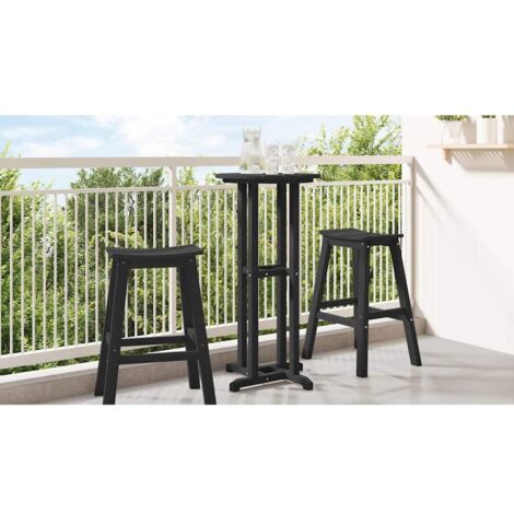 vidaXL  Bar Table  Black 55 x 55 x 107 cm Polyethylene
