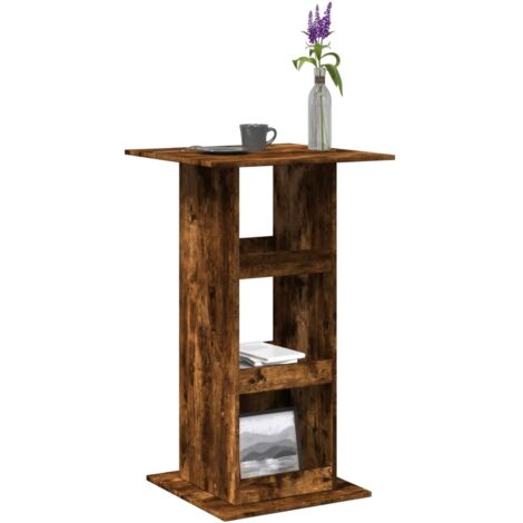 vidaXL Bar Table with Storage Smoked Oak 60x60x102 cm Engineered Wood