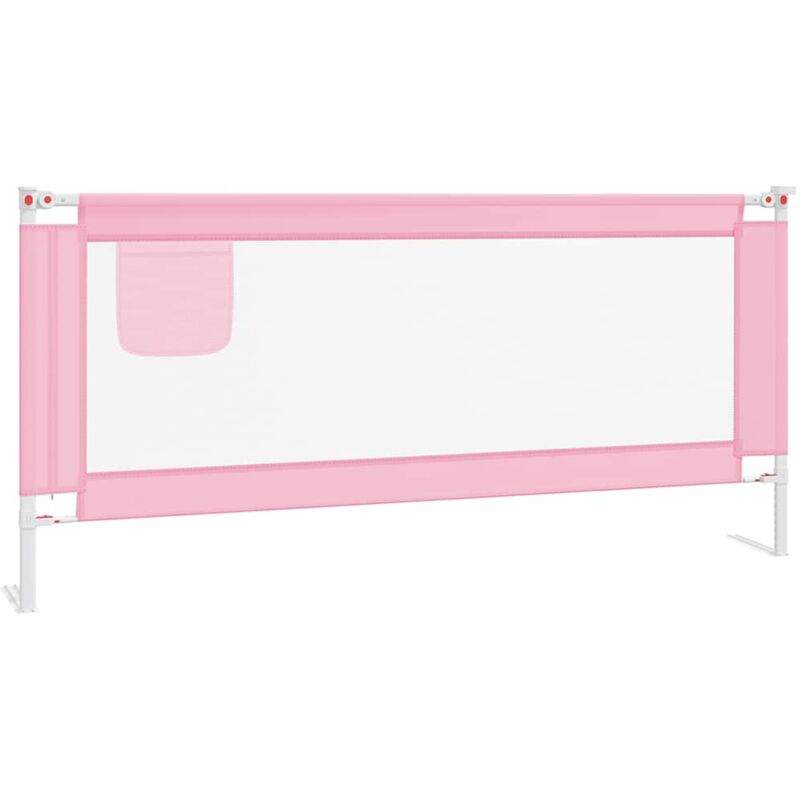 

vidaXL Barandilla de seguridad cama de niño rosa tela 200x25 cm - Rosa