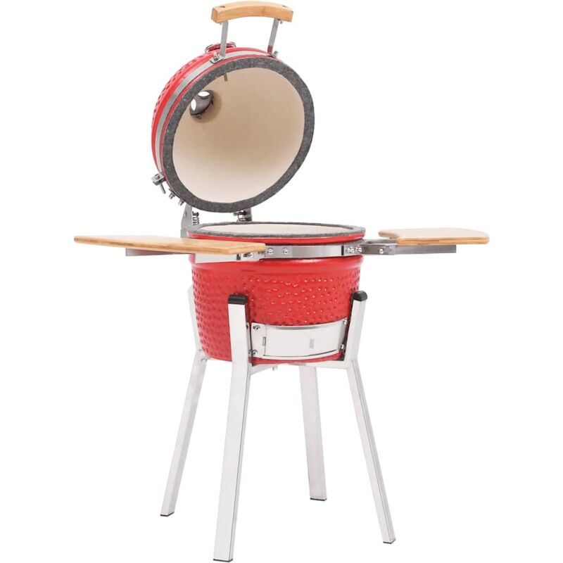 

vidaXL Barbacoa ahumadora Kamado de cerámica 76 cm - Rojo