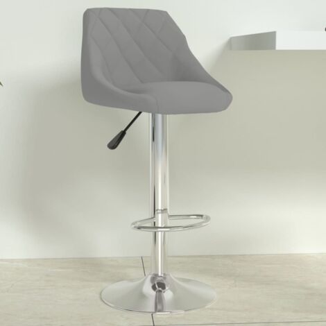 vidaXL Barhocker Hellgrau Velours