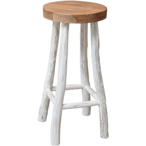 vidaXL Barhocker Teak Massivholz