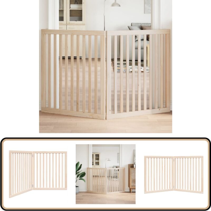 Vidaxl - Barrière pour chien pliable 2 panneaux 160 cm bois de peuplier