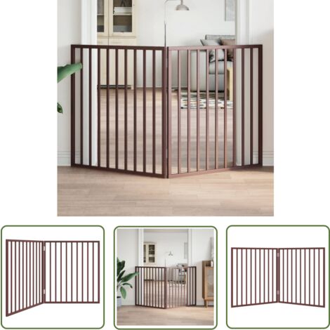vidaXL Barrière pour chien pliable 2 panneaux 160 cm bois de peuplier