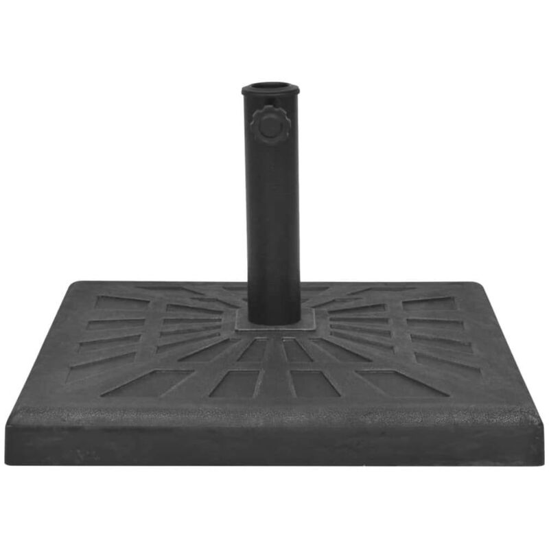 Vidaxl - Base Carrée de Parasol Résine Noir 19 kg