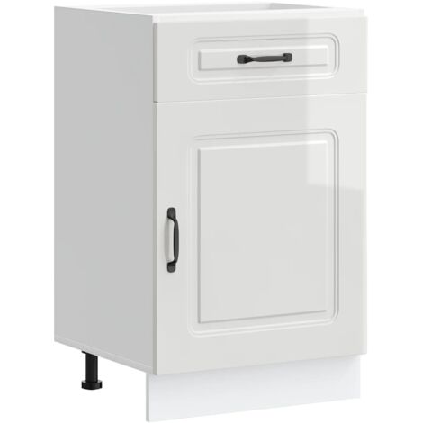 vidaXL Base da Cucina Kalmar Bianco Lucido in Legno Multistrato