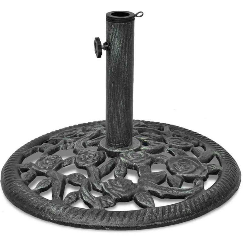 

vidaXL Base de sombrilla de hierro fundido 12 kg 48 cm - Verde