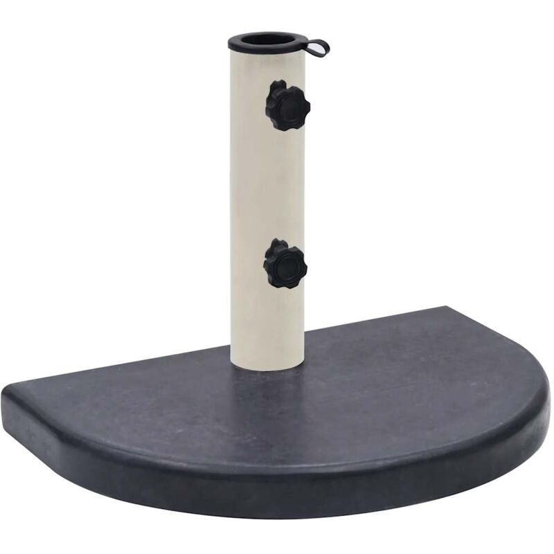 

vidaXL Base de sombrilla granito negra 40x28x4 cm - Negro
