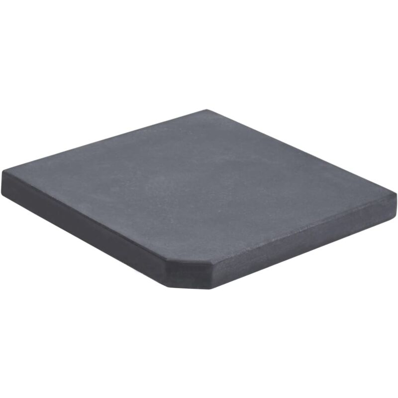 

vidaXL Base con peso para sombrilla de granito negro cuadrada 25 kg - Negro