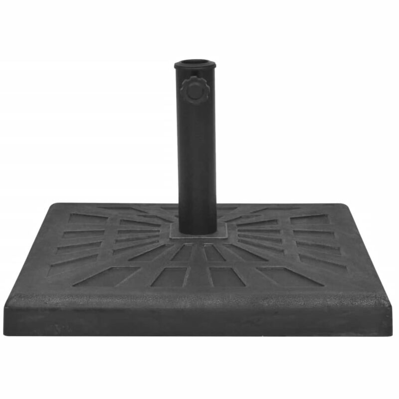 

vidaXL Base de Sombrilla Resina Cuadrada Negra 19 kg - Negro