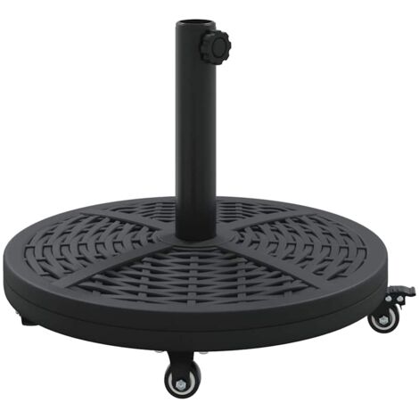 vidaXL Base per ombrellone Nero Ø38-48 mm Polietilene, cemento e ferro