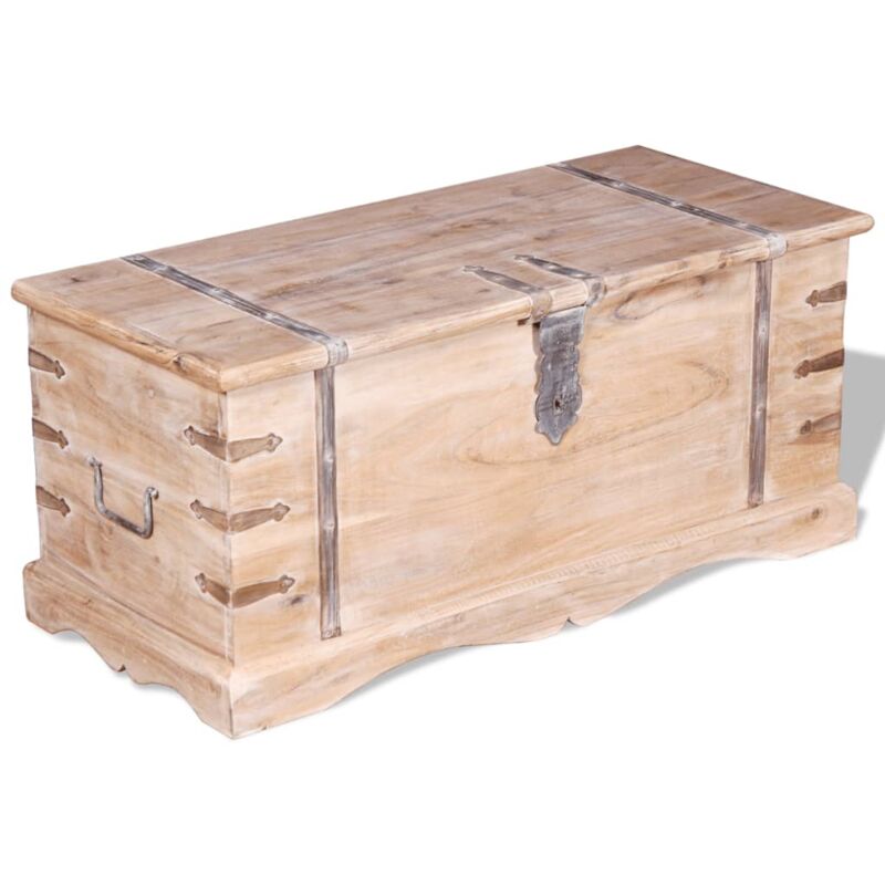 

vidaXL Baúl de almacenamiento de madera de acacia - Marrón