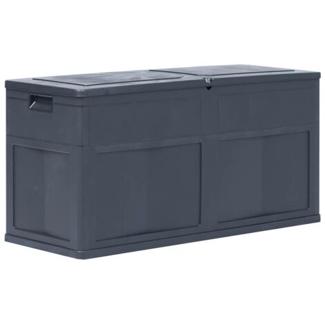 vidaXL Baule da Giardino 320 L Nero