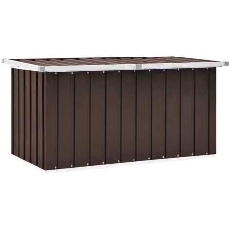 vidaXL Baule da giardino marrone 129x67x65 cm