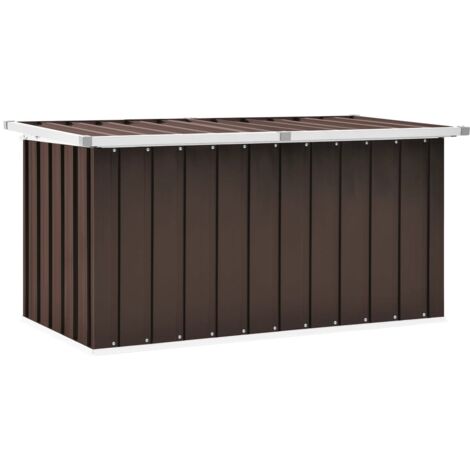 vidaXL Baule da giardino marrone 129x67x65 cm