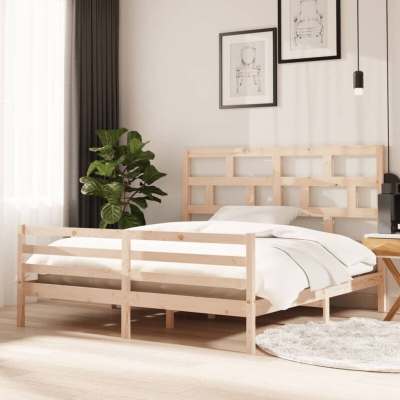 Vidaxl - Bed Frame Solid Wood 180x200 cm Super King Size Brown