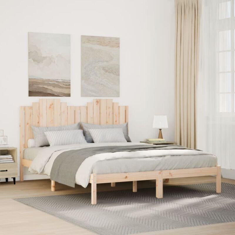 Extra Long Bed Frame Without Mattress 140x220 Cm Solid Wood Vidaxl