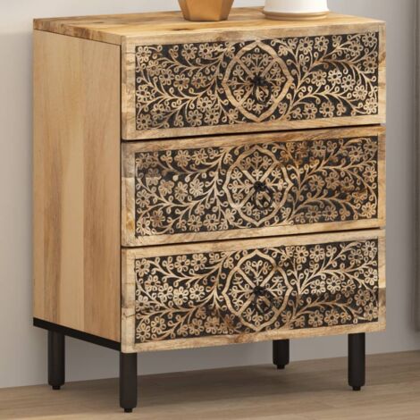 vidaXL Bedside Cabinet 50x33x60 cm Solid Wood Mango