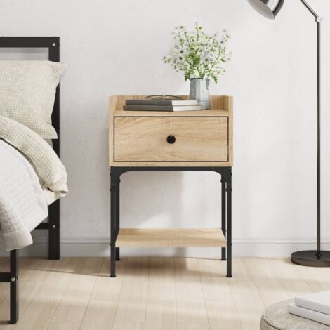 vidaXL Bedside Table Sonoma Oak 40,5x31x60 cm Engineered Wood