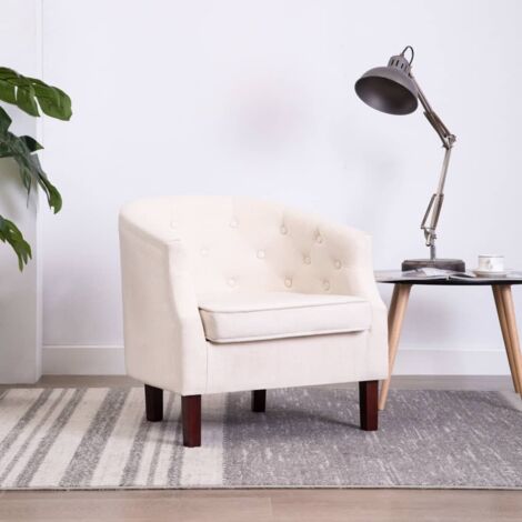 vidaXL Beiger Stoffsessel