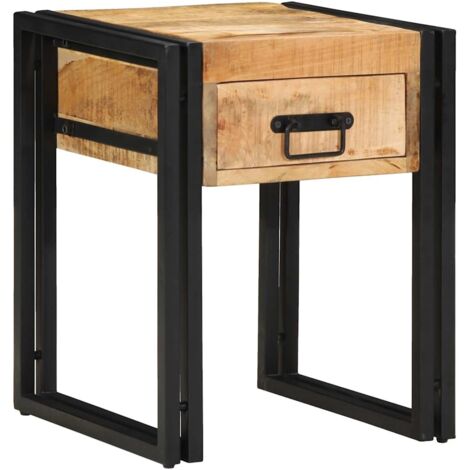 vidaXL Beistelltisch 40x40x50 cm Massivholz Mango Rustikal