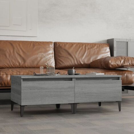 vidaXL Beistelltische 2 Stück Sonoma Grau 50x46x35 cm Holzwerkstoff
