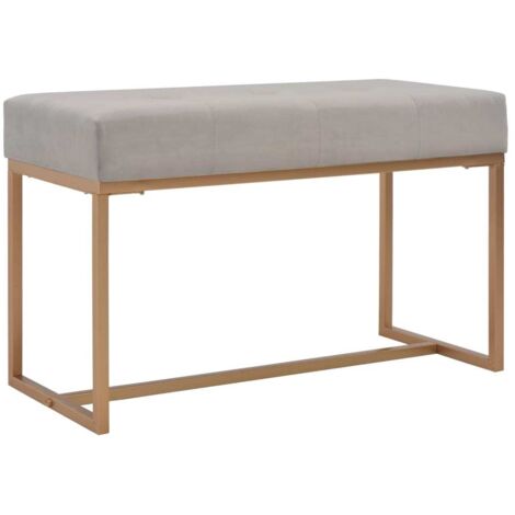 vidaXL Bench 80 cm Grey Velvet