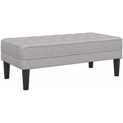 vidaXL Bench Cloud grey 113 x 57 x 39 cm Fabric