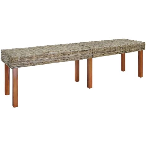 vidaXL  Bench  Natural 160 x 35 x 45 cm Solid Mango Wood
