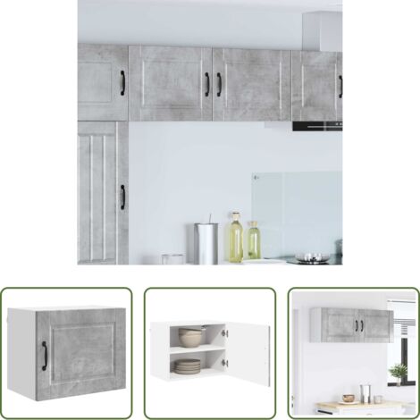 vidaXL Beton Grau -  Küchenschrank 2 pcs Beton Grau 50 x 31 x 40 cm Holzwerkstoff