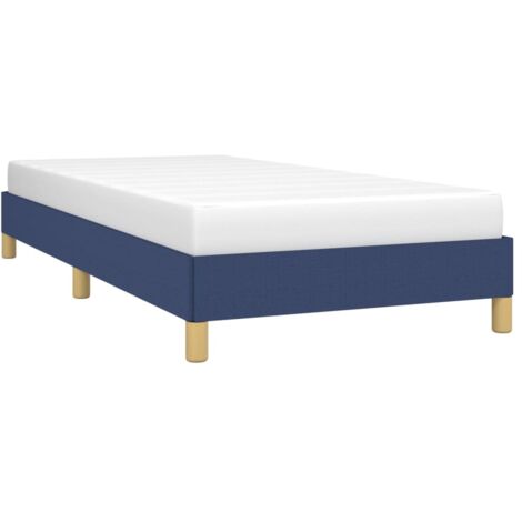 vidaXL Bettgestell Blau 90x200 cm Stoff