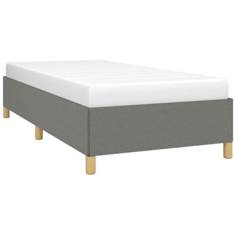 vidaXL Bettgestell Dunkelgrau 90x200 cm Stoff