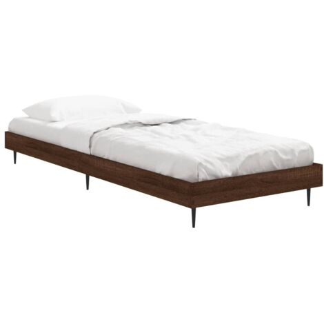 vidaXL Bettgestell Eiche braun 75x190 cm aus Spanplatte