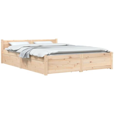 vidaXL Bettgestell mit Schubladen 120x200 cm