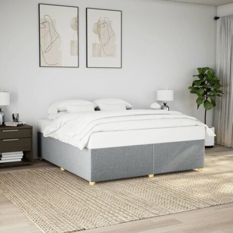 vidaXL Bettgestell ohne Matratze Grau 180x200 cm Stoff