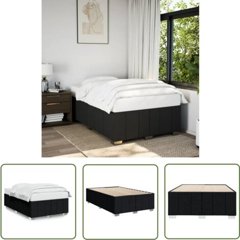 vidaXL Bettgestell ohne Matratze Schwarz 120x200 cm Stoff