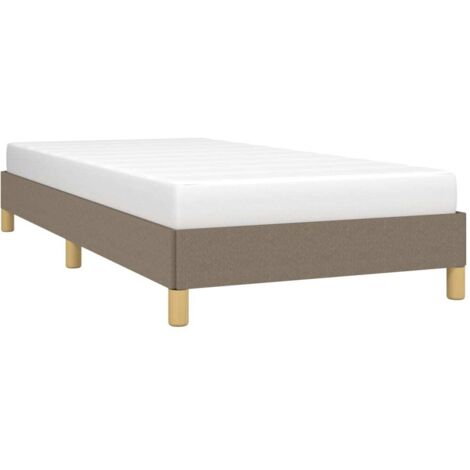 vidaXL Bettgestell Taupe 90x200 cm Stoff