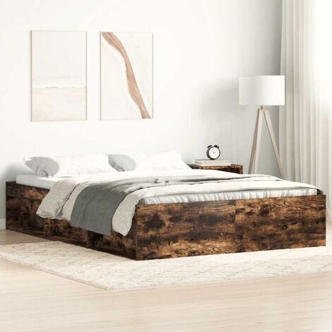 vidaXL Bettgestell Wildeiche 160x200 cm