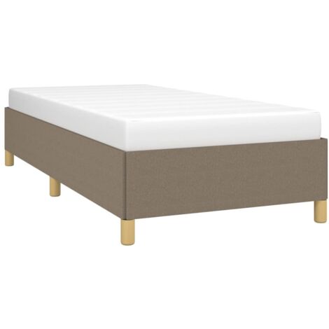 vidaXL Bettrahmen Taupe 100x200 cm Stoff