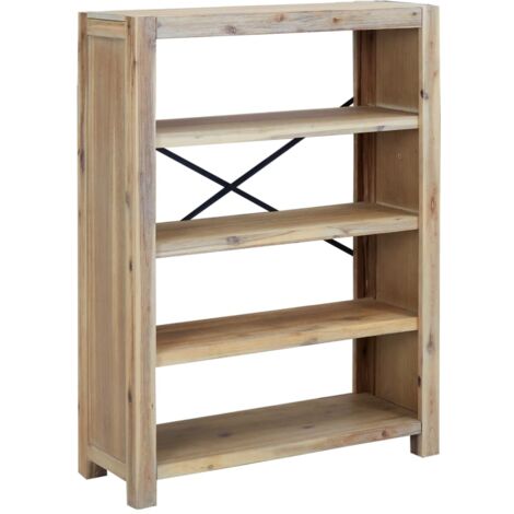 vidaXL Bibliothèque 4 niveaux 80x30x110 cm Bois solide d'acacia