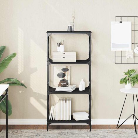 vidaXL Bibliothèque 4 niveaux noir 59x35x132 cm bois ingénierie
