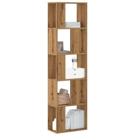 VIDAXL Bibliothèque 5 niveaux chêne artisanal bois ingénierie
