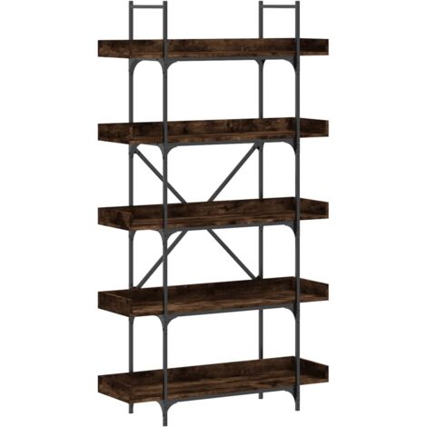 vidaXL Bibliothèque 5 niveaux chêne fumé 100x33x180,5 cm