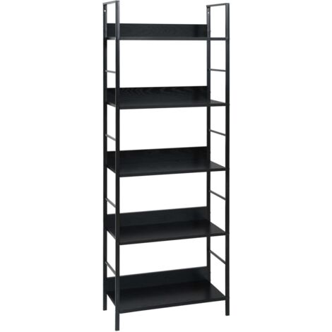 vidaXL Bibliothèque 5 niveaux noir 60x27,6x158,5cm bois