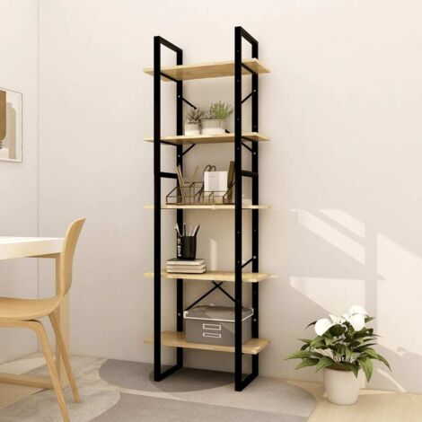 vidaXL Bibliothèque à 5 niveaux Bois de pin marron 60x30x175 cm