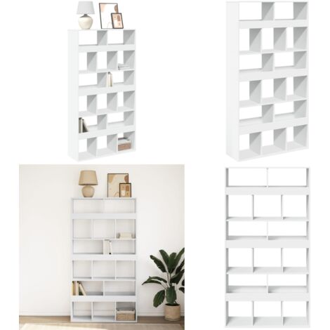 vidaXL Bibliothèque blanc 100x33x187,5 cm bois d'ingénierie